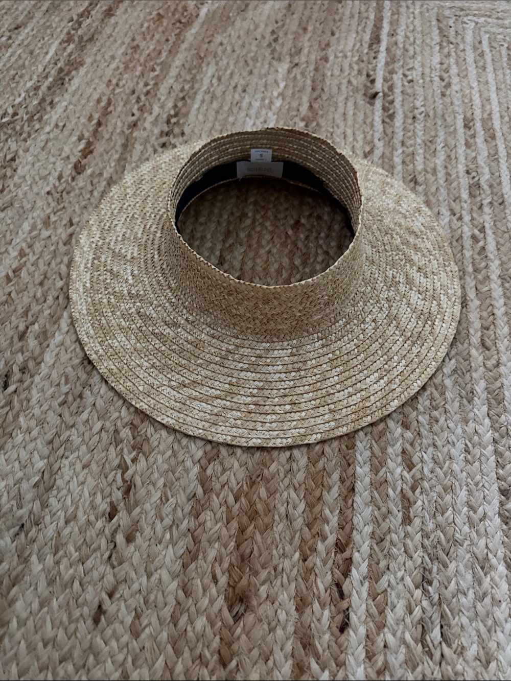 BRIXTON Straw Sun Visor - Natural size SM